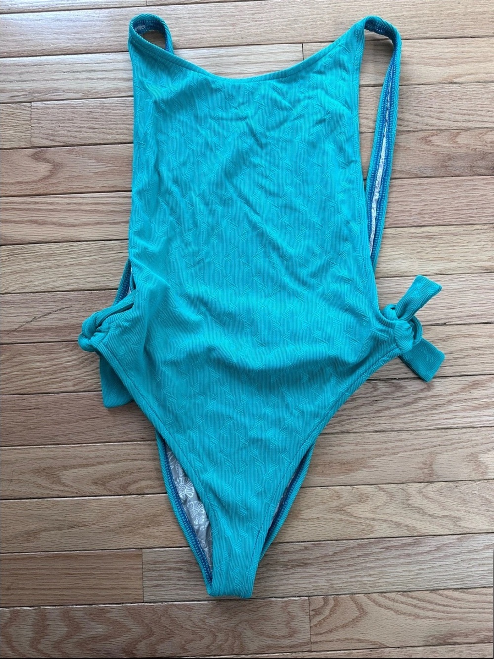 Free People free-est The Pamela One-Piece Swimsuit Teal Blue Size Medium New